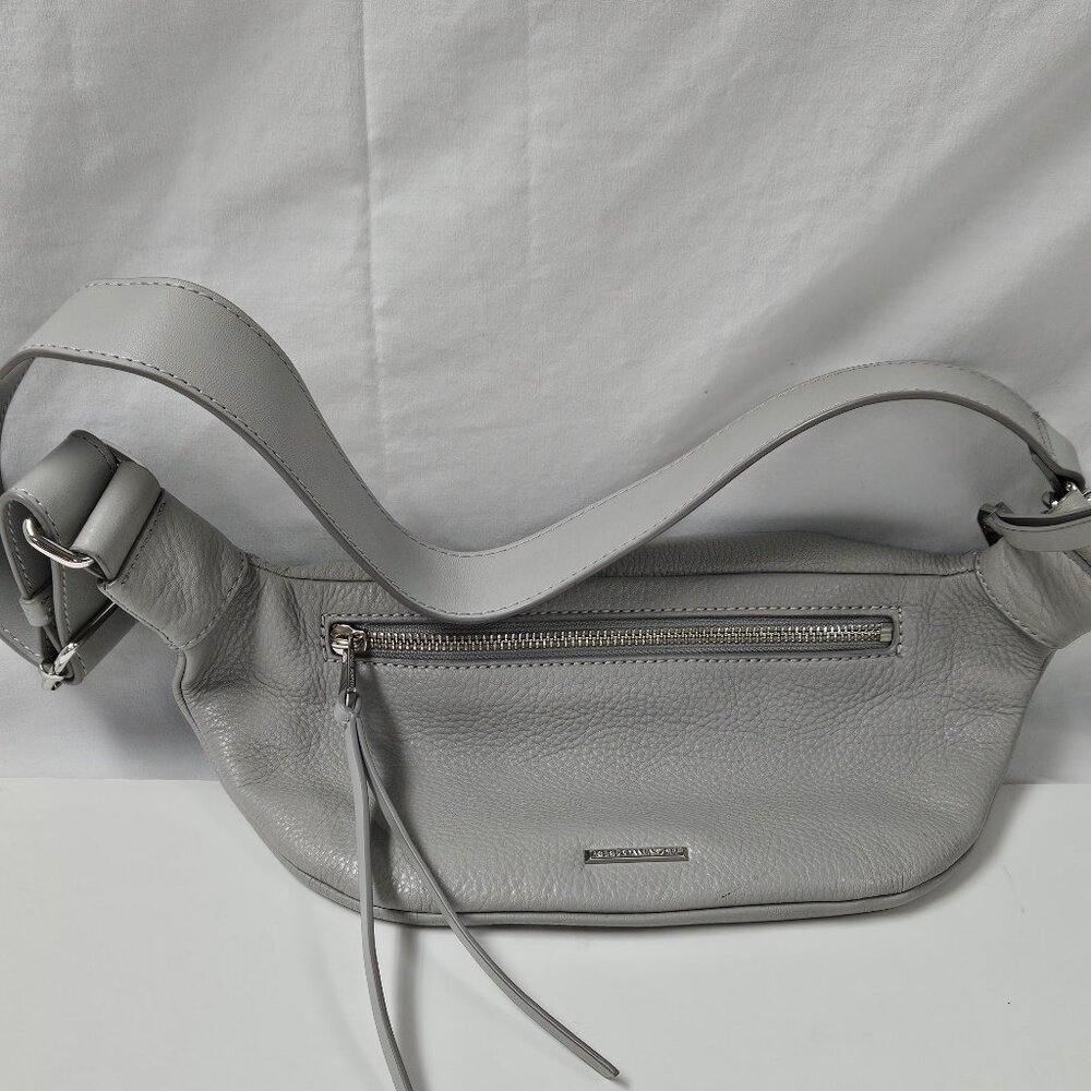 Rebecca Minkoff Bree Leather Belt Bag Grey